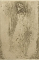 Maude, stehend, ca. 1873